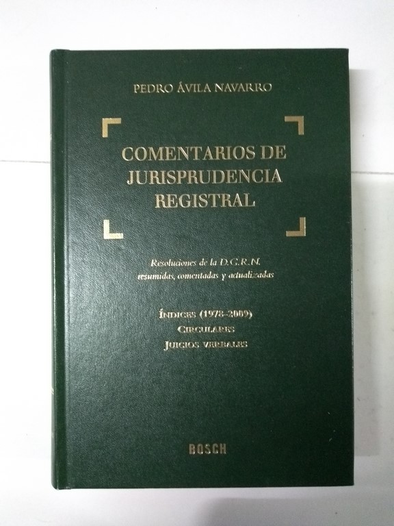 Comentarios de Jurisprudencia Registral