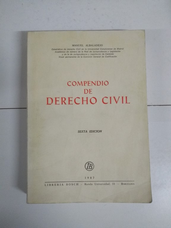 Compendio de Derecho Civil