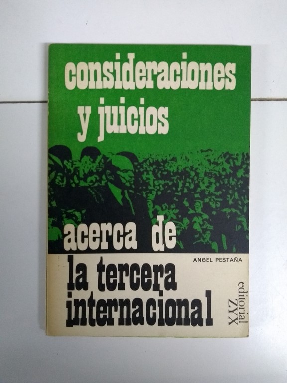 Consideraciones y juicios acerca de la tercera internacional