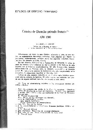 CRONICA DE DERECHO PRIVADO FRANCES.
