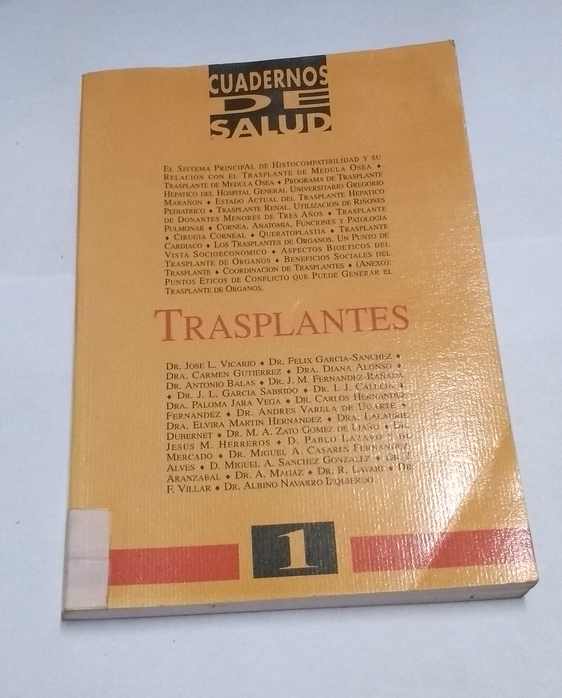 Cuaderno de salud. Trasplantes, 1