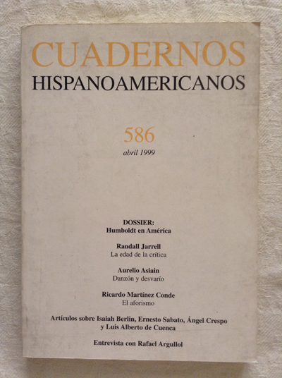 Cuadernos hispanoamericanos. Abril 1999