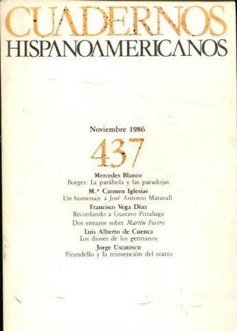 CUADERNOS HISPANOAMERICANOS  437.