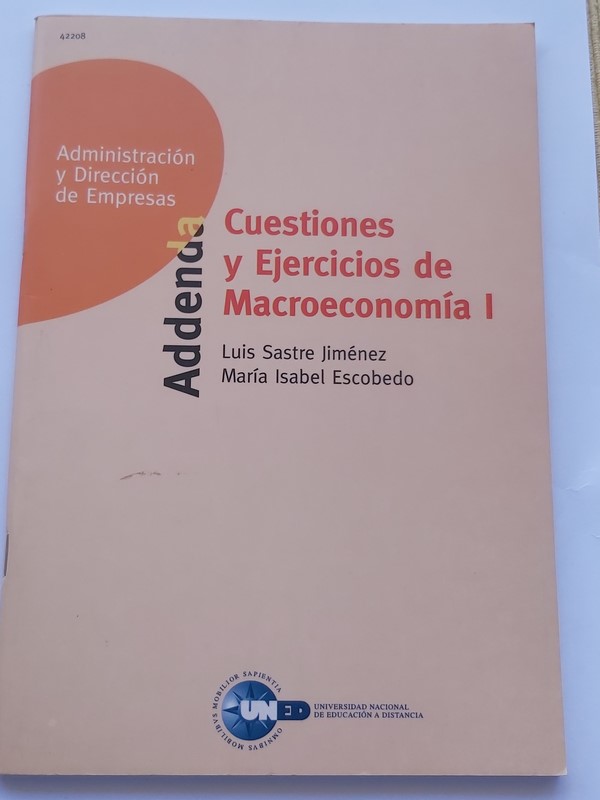 Cuestiones y ejercicios de macroeconomía  I