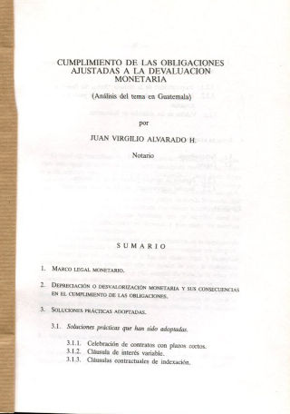 CUMPLIMIENTO DE LAS OBLIGACIONES AJUSTADAS A LA DEVALUACION MONETARIA.