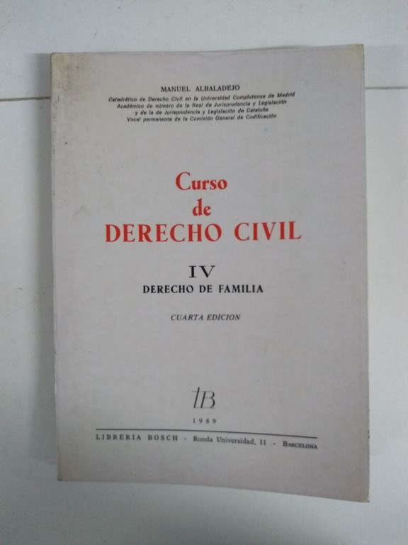 Curso de Derecho Civil IV