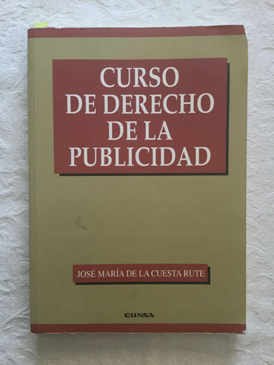 Curso de derecho de la publicidad