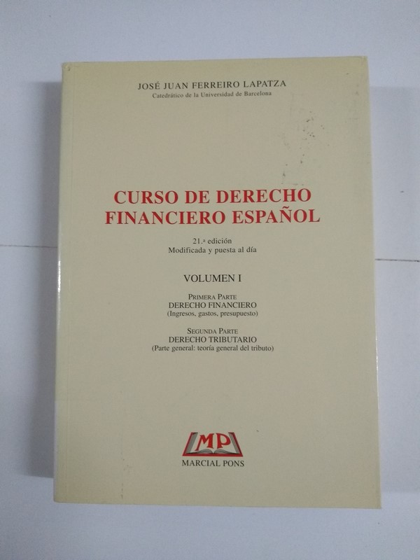 Curso de derecho financiero español, I