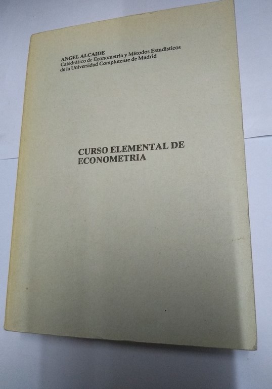 Curso Elemental de Econometria