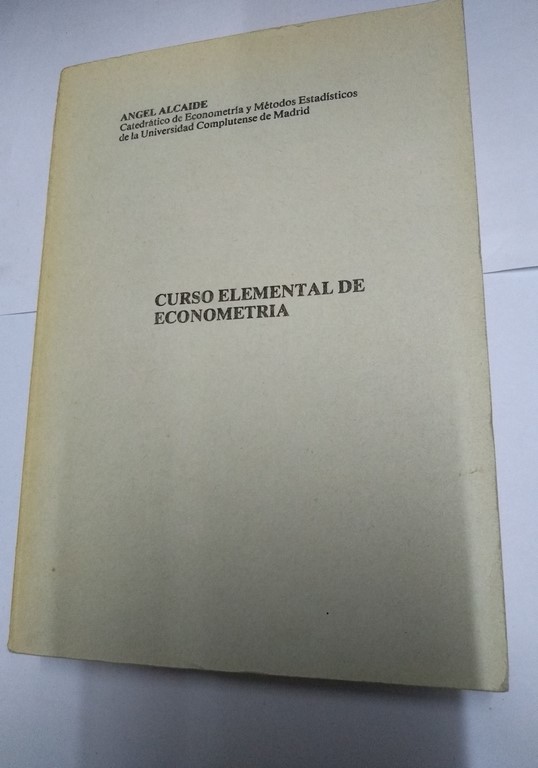 Curso Elemental de Econometria