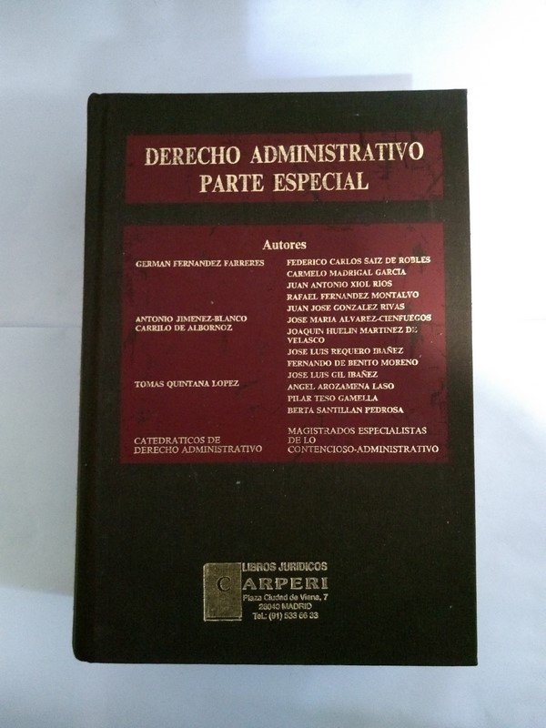 Derecho Administrativo parte especial