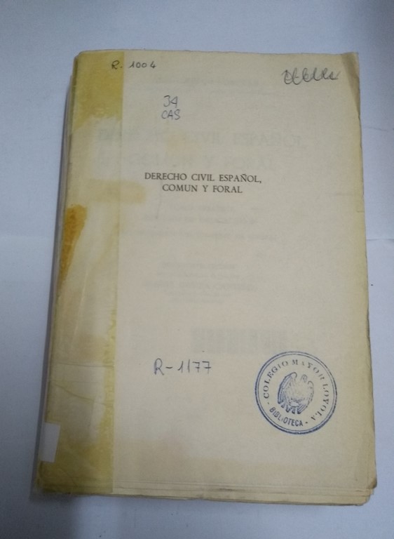 Derecho Civil Español, Común y Foral, III
