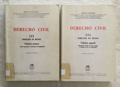 Derecho civil III. Derecho de bienes. (2 tomos)