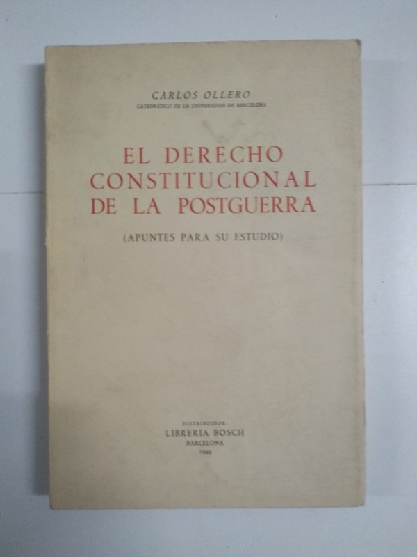 Derecho constitucional de la postguerra