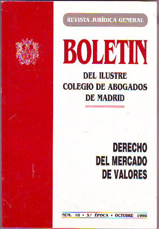 DERECHO DEL MERCADO DE VALORES.
