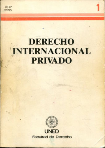 derecho internacional privado. Vol. I.