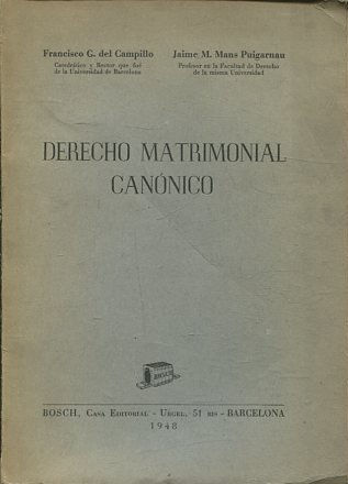 DERECHO MATRIMONIAL CANONICO.