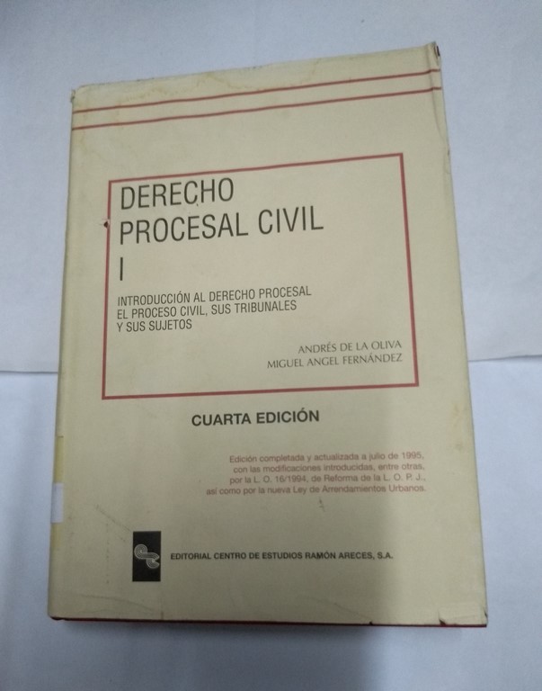 Derecho Procesal Civil, I