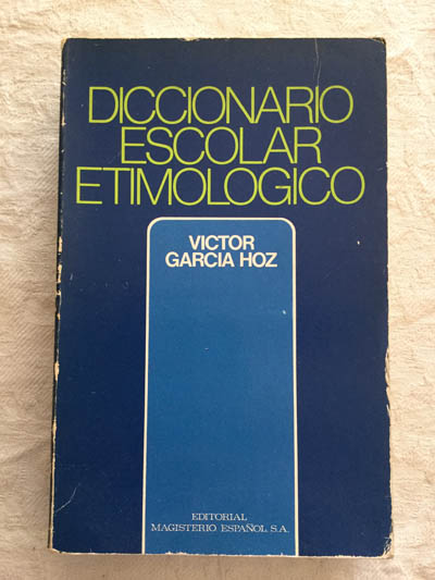 Diccionario escolar etimológico