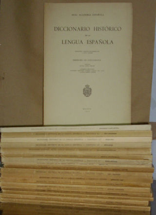 DICCIONARIO HISTORICO DE LA LENGUA ESPAÑOLA. SEMINARIO DE LEXICOGRAFIA (18 TOMOS).
