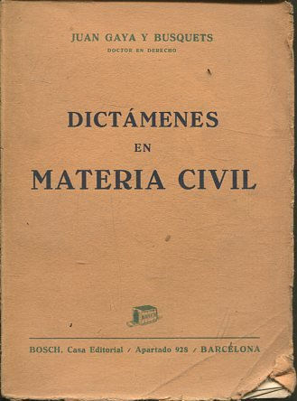 DICTAMENES EN MATERIA CIVIL.