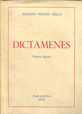 DICTAMENES. VOL. II.