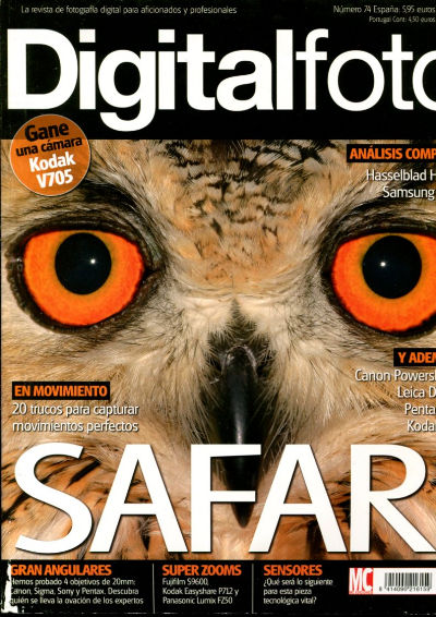 DIGITALFOTO. LA REVISTA DE FOTOGRAFIA DIGITAL PARA AFICIONADOS Y PROFESIONALES. NUM. 74.