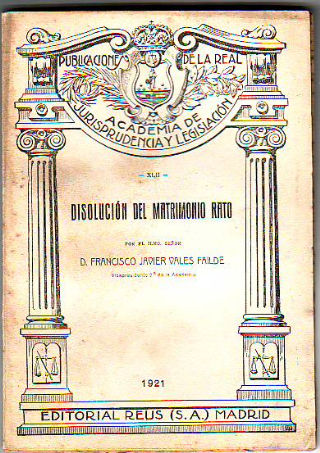 DISOLUCION DEL MATRIMONIO RATO.