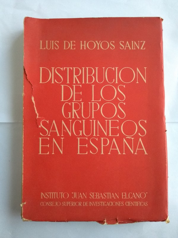 Distribución de los grupos sanguineos en España