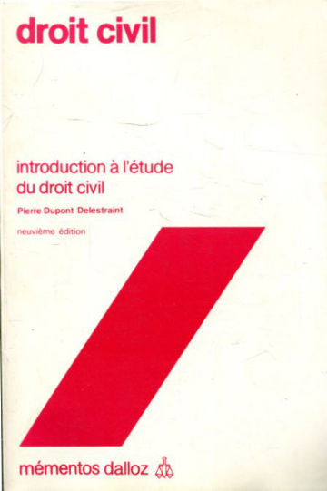 DROIT CIVIL. INTRODUCTION A L'ETUDE DU DROIT CIVILE.