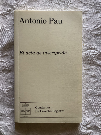 El acta de inscripción
