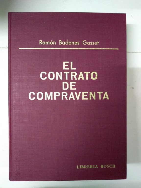 El Contrato de Compraventa, I
