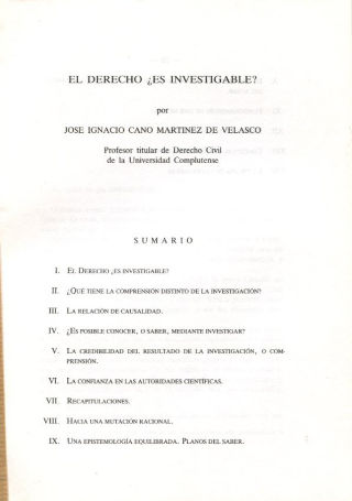 EL DERECHO ¿ES INVESTIGABLE?