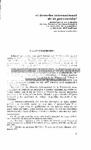 EL DERECHO INTERNACIONAL DE LA PREVENCION. NOTAS PARA UN ESTUDIO DE LAS FUENTES INTERNACIONALES EN MATERIA DE SEGURIDAD E HIGIENE DEL TRABAJO.