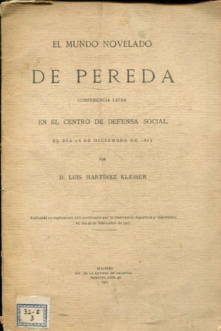 EL MUNDO NOVELADO DE PEREDA.