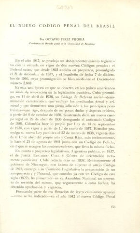 EL NUEVO CODIGO PENAL DEL BRASIL.