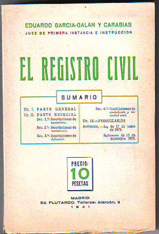 EL REGISTRO CIVIL.