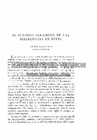 EL SENTIDO DINAMICO DE LAS DIFERENCIAS DE NIVEL.