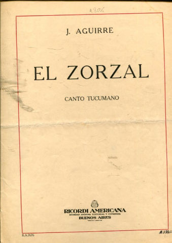 EL ZORZAL, CANTO TUCUMANO.