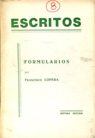 ESCRITOS. FORMULARIOS.