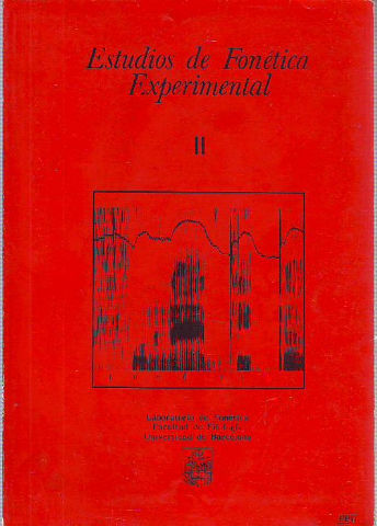 ESTUDIOS DE FONETICA EXPERIMENTAL. VOLUMEN II.