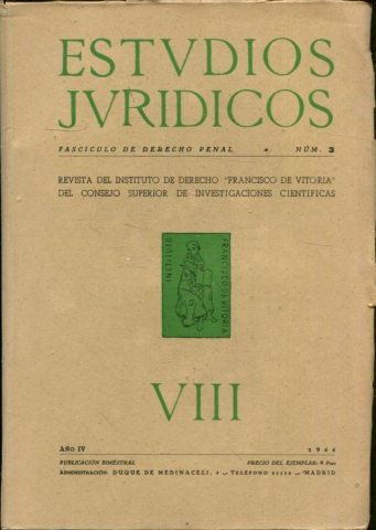 ESTUDIOS JURIDICOS. FASCICULO DE DERECHO PENAL. NUM. 3.