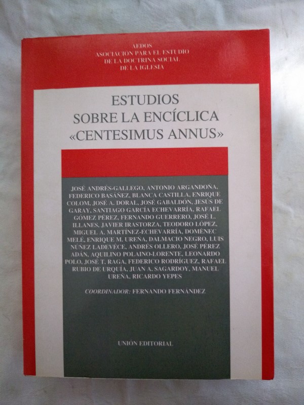 Estudios sobre la enciclica <<Centesimus Annus>>