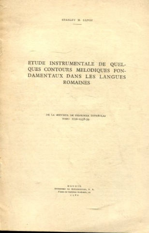 ETUDE INSTRUMENTALE DE QUELQUES CONTORS MELODIQUES FONDAMENTAUX DANS LES LANGUES ROMAINES.