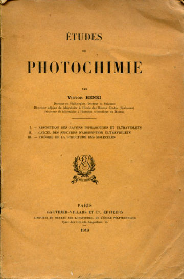 ETUDES DE PHOTOCHIMIE.