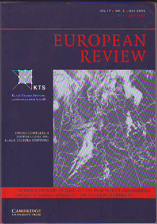 EUROPEAN REVIEW. VOL. 17, Nº 2. FOCUS: COMPLEXITY SUPPORTED BY THE KLAUS TSCHIRA STIFTUNG.