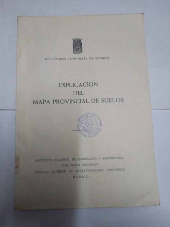 Explicación del mapa provincial de suelos