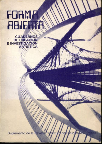 FORMA ABIERTA, CUADERNOS DE CREACION E  INVESTIGACION ARTISTICA. SUPLEMENTO DE LA REVISTA INSTITUTO DE ESTUDIOS ALICANTINOS. NUM. 1.