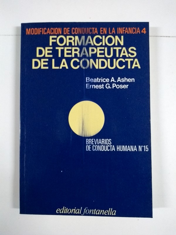 Formación de terapeutas de la conducta, 4