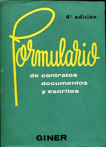 FORMULARIOS DE CONTRATOS, DOCUMENTOS Y ESCRITOS.